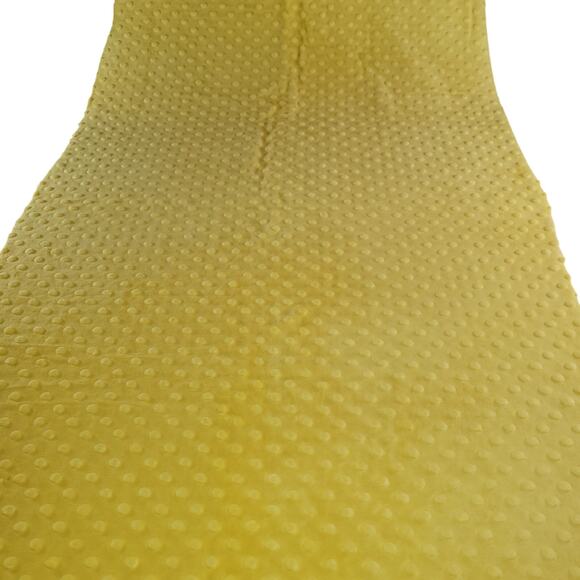 Soft Yellow Minky Dot Fabric 64 x 22" Polyester Plush Craft Sewing Baby Material - Picture 3 of 8